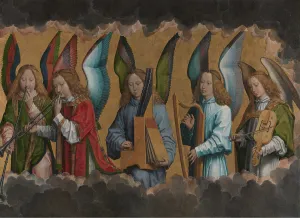 Trumpets Prints: Music-making Angels, 1483-1494. Creator: Hans Memling