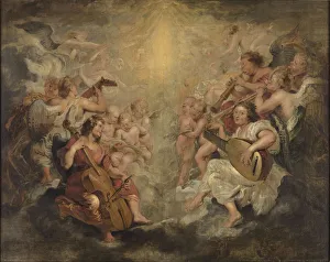 Sanssouci Prints: Music making angels, c1626
