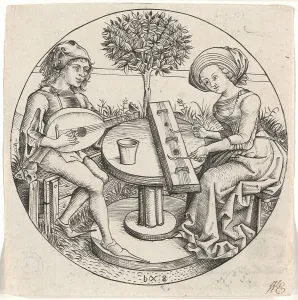 The Music Making Couple, 1470/80. Creator: Monogrammist b. g