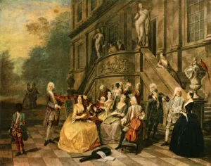 Staircase Prints: Music Party at Wanstead House, c1740, (1942). Creator: Joseph Frans Nollekens