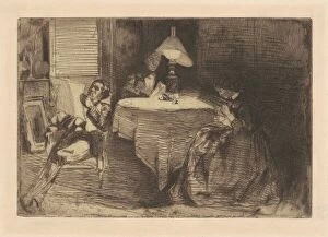 Artists Sister Gallery: The Music Room, 1859. Creator: James Abbott McNeill Whistler