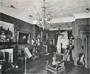 Folding Screen Gallery: The Music-Room, Captain Harveys House, Hampstead, c1903. Artist: Frank William Brookman