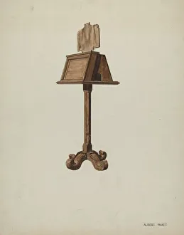 Music Stand Prints: Music Stand, c. 1937. Creator: Albert Pratt