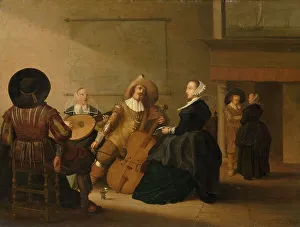 Cello Prints: A Musical Company in an Interior, 1630. Creator: Pieter Symonsz Potter