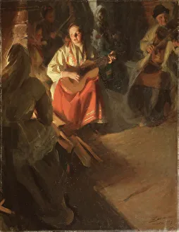 Zorn Anders Prints: A Musical Family, 1905. Creator: Anders Leonard Zorn