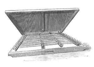 Musical Instruments in the South Kensington Museum: Yang-kin, or Chinese Dulcimer, 1870. Creator: Unknown