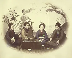 Vignette Prints: Musical Party, 1866-1867. Creator: Felice Beato