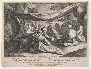 Clavecin Prints: Musical Party in the Open Air, late 16th-early 17th century. Creator: Cornelis Galle I