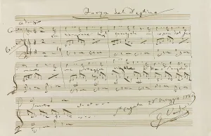 Giuseppe 1813 1901 Prints: Musical quotation from La forza del destino, St Agata, 28 May 1869, 1869