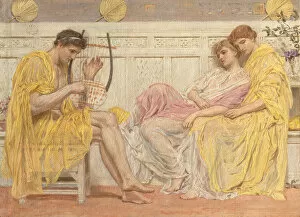 Lyre Gallery: A Musician, ca. 1867. Creator: Albert Joseph Moore