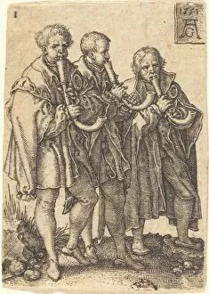 Britches Gallery: Three Musicians, 1551. Creator: Heinrich Aldegrever