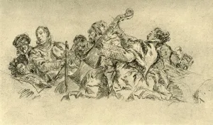 Musicians, 1752, (1928). Artist: Giovanni Battista Tiepolo