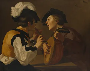 Piper Prints: Two Musicians, 17th century. Creator: Dutch (Utrecht Caravaggist) Painter, 17th century