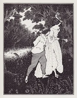 Aubrey Vincent Beardsley Gallery: The Three Musicians, 1895. Creator: Aubrey Beardsley