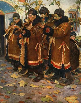 Musicians from Hroznova Lhota: clarinet, violin and double bass. (1861-1940), 1948 Musicians from Hroznova Lhota: clarinet, violin and double bass. (1861-1940), 1948