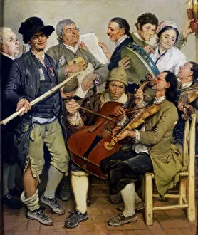 Musicians (La Scartocciata), ca 1778. Artist: Zoffani, Johann (1733-1810)