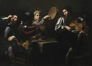 Tenebrism Prints: Musicians and Soldiers, 1626. Creator: Valentin de Boulogne