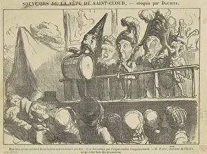 Cultural Event Prints: Musiciens jouant pendant douze heures... 19th century. Creator: Honore Daumier