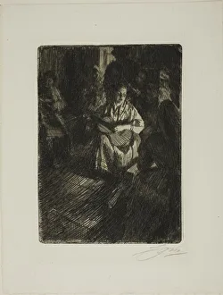 Folk Music Prints: Musique en Famille, 1905. Creator: Anders Leonard Zorn