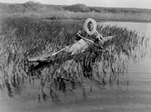 Kayak Prints: The Muskrat-hunter-Kotzebue, c1929. Creator: Edward Sheriff Curtis