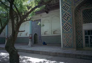 Samarkand Prints: Muslim at prayer in a mosque in Samarkand