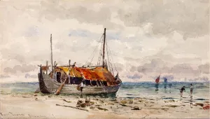 Mussels Prints: The Mussel Gatherers, 1879. Creator: Ross Turner