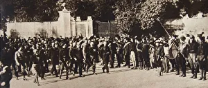 Mussolini leading a march through Rome, Italy, 1922
