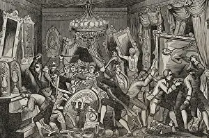 Mutiny of Aranjuez (17-19 March 1808): break-in at the Prince of Peace's house, (1851)