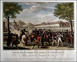 Images Dated 28th November 2014: Mutiny of Aranjuez, fall and imprisonment of Manuel Godoy, Prince of Peace, March 19, 1808