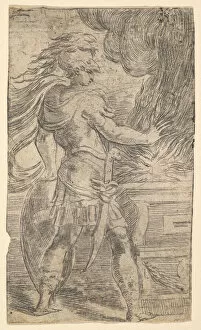 Myth Collection: Mutius Scaevola placing his hand in the flames (left half of a composition, whose righ