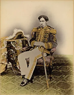 Prince Mutsuhito Prints: Mutsuhito, The Meiji Emperor, 1873. Creator: Uchida Kyuichi