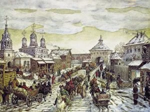 At the Myasnitskaya Gates of the Bely Gorod of the Moscow in the XVII Century, 1926
