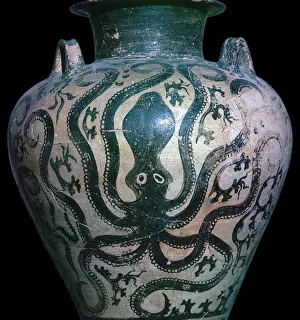 Amphora Prints: Mycenaean amphora with an octopus, 15th century