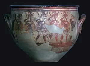 Mycenae Prints: Mycenaean Warrior Vase, 12th century