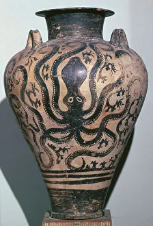 Mycenaen amphora with octopus design, 16th century BC