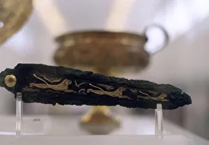 Mycenean dagger with lion decoration, c1450-c1100 BC
