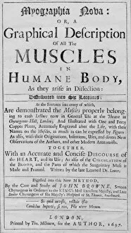 Scientific Gallery: Myographia Nova: or a Graphical Description of all the Muscles in Humane Body, As they are in Disse