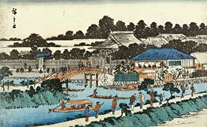Myokendo Temple in Yanagizaki, Mid-1830s to mid-1840s. Creator: Ando Hiroshige