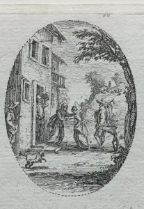 The Mysteries of the Passion: The Visitation. Creator: Jacques Callot (French, 1592-1635)