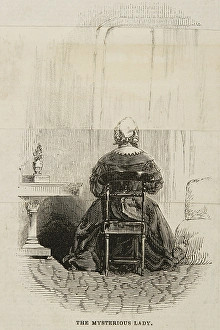 Trick Prints: The Mysterious Lady, at the Egyptian Hall, 1845. Creator: Unknown