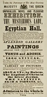 Trick Prints: The Mysterious Lady, at the Egyptian Hall, 1845. Creator: Unknown
