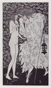 Beardsley Aubrey Prints: The Mysterious Rose Garden, 1894. Creator: Aubrey Beardsley
