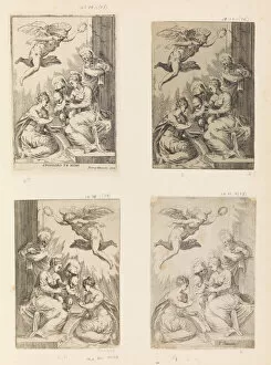 St Catherine Of Alexandria Gallery: Mystic Marriage of St. Catherine (reverse copy). Creators: Anon, Giulio Bonasone
