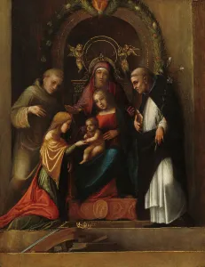 Turin Prints: The Mystical Marriage of Saint Catherine, 1510-1515. Creator: Correggio (1489-1534)