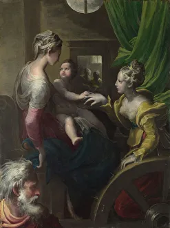 Parmigianino 1503 1540 Prints: The Mystical Marriage of Saint Catherine, c. 1527-1530. Artist: Parmigianino (1503-1540)