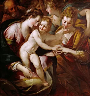 Saint Catherine Of Alexandria Gallery: The Mystical Marriage of Saint Catherine, c. 1616-1618. Creator: Procaccini, Giulio Cesare
