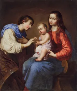 The Mystical Marriage of Saint Catherine, c1662. Creator: Zurbaran, Francisco, de (1598-1664)