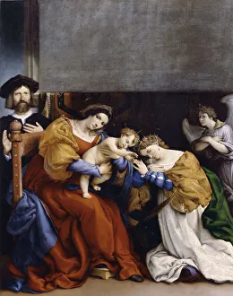 Catherine Of The Wheel Gallery: The Mystical Marriage of Saint Catherine with the Donor Niccolo Bonghi, 1523