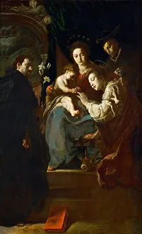Catherine Of The Wheel Gallery: The Mystical Marriage of Saint Catherine with Saints Dominic and Peter Martyr