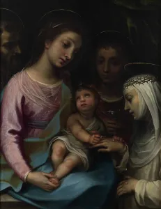 School Of Siena Prints: The Mystical Marriage of Saint Catherine of Siena